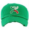 Boquillas Mexico Flag Embroidered Dad Hat Mexican Pride Cap (Irish Green) view 1