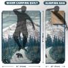 KawaGebo Kamp Outdoor Camping Blanket with Sherpa Lining, Extra Warm Thick Camp Blankets and Puffy Ultralight Soft Poncho DWR Camping Quilt for Cold Weather, Adventure, Sleeping, Backpacking 78"x 56" view 4