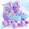 2PM SPORTS Kids Roller Skates Girls Ages 5-8 8-12 3-5 4-6 6-12 with Light Up Wheels, Outdoor Indoor Rollerskates for Girls Toddler Youth Beginner Size 10C 11C 12C 13C 1 2 3 4 5 6 Purple Snowflakes view 1