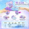 2PM SPORTS Kids Roller Skates Girls Ages 5-8 8-12 3-5 4-6 6-12 with Light Up Wheels, Outdoor Indoor Rollerskates for Girls Toddler Youth Beginner Size 10C 11C 12C 13C 1 2 3 4 5 6 Purple Snowflakes view 2