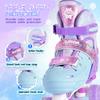 2PM SPORTS Kids Roller Skates Girls Ages 5-8 8-12 3-5 4-6 6-12 with Light Up Wheels, Outdoor Indoor Rollerskates for Girls Toddler Youth Beginner Size 10C 11C 12C 13C 1 2 3 4 5 6 Purple Snowflakes view 3