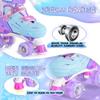 2PM SPORTS Kids Roller Skates Girls Ages 5-8 8-12 3-5 4-6 6-12 with Light Up Wheels, Outdoor Indoor Rollerskates for Girls Toddler Youth Beginner Size 10C 11C 12C 13C 1 2 3 4 5 6 Purple Snowflakes view 4