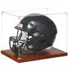 JupDec Football Helmet Display Case, Full Size Acrylic Baseball Motorcycle Helmet Showcase, UV Protection Souvenirs and Collectibles Box with Solid Wood Base & Riser, Ideal Gift for Sports Enthusiast view 1