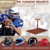 JupDec Football Helmet Display Case, Full Size Acrylic Baseball Motorcycle Helmet Showcase, UV Protection Souvenirs and Collectibles Box with Solid Wood Base & Riser, Ideal Gift for Sports Enthusiast view 3