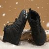 Men's and Women's Barefoot Hiking Boots | Zero Drop Winter Snow Boots with Wide Toe Box | Slip-On Waterproof Ankle Booties | Minimalist Five-Finger Sneakers for Outdoor Hiking and Walking Black 37 view 4