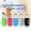 Luggage Travel Lock 4 Dial Travel Padlock Password Lock for Luggage Suitcase Baggage Toolbox Gym Locker Metal Code Password Lock 1Pcs(Red) view 2