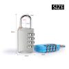 Luggage Travel Lock 4 Dial Travel Padlock Password Lock for Luggage Suitcase Baggage Toolbox Gym Locker Metal Code Password Lock 1Pcs(Red) view 4