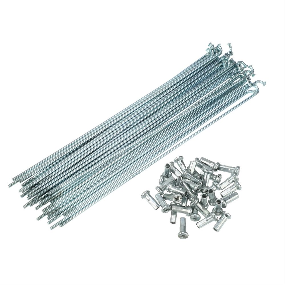 USZHANGXIANG 36pcs 14G J Bend Fit for Bicycle Steel Spokes 183mm 172mm 146mm 137mm 133mm 128mm 125mm 115mm 113mm Cycle Spokes with Nipples(36pcs-174mm)