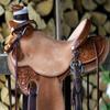 AD Saddlery Wade Tree A Fork Roping Ranch Work Leather Premium Western Horse Saddles for Horses Handmade Equestrian Trail Horse Saddle Tack Size: 10"-18" inches Seat WADE138 (16" inches Seat) view 1