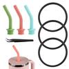 3pcs Gasket with Straws & Tweezers for Hydroflask, Water Bottle Seal Ring Replacement Gasket Replacement Parts Accessories for Hydro Flask Travel Tumbler Lid 32/40OZ view 1
