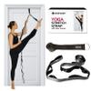 10-Loop Yoga Strap with Door Anchor  Stretch Strap for Flexibility, Deep Stretching, and Improved Balance  Perfect Yoga Accessory for All Fitness Levels (Silvery Grey) view 1