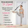 10-Loop Yoga Strap with Door Anchor  Stretch Strap for Flexibility, Deep Stretching, and Improved Balance  Perfect Yoga Accessory for All Fitness Levels (Silvery Grey) view 4
