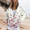 RODYETQQ Womens Sweatshirt Comfy Hoodies Winter Outfits Oversized Zip Up Jacket Oversized Zip Up Hoodie for Women Zip Up Hoodie for Women(3-White,Medium) view 4