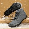 Men's and Women's Barefoot Hiking Boots | Zero Drop Winter Snow Boots with Wide Toe Box | Slip-On Waterproof Ankle Booties | Minimalist Five-Finger Sneakers for Outdoor Hiking and Walking Grey 44 view 3