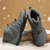 Men's and Women's Barefoot Hiking Boots | Zero Drop Winter Snow Boots with Wide Toe Box | Slip-On Waterproof Ankle Booties | Minimalist Five-Finger Sneakers for Outdoor Hiking and Walking Grey 44 view 4