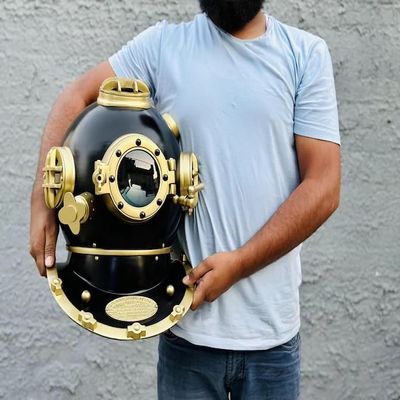 Black Diving Helmet | Nautical 18" Diving Helmet | US Navy Mark V Diving Helmet | Deep Sea Divers Helmet