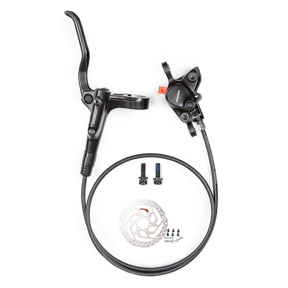 Cyclon MT200 Hydraulic Brakes with SM-RT26 180mm Rotors, Right Rear 1500mm MTB Hydraulic Disc Brakes Aluminum Alloy Levers with Calipers