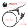 Cyclon MT200 Hydraulic Brakes with SM-RT26 180mm Rotors, Right Rear 1500mm MTB Hydraulic Disc Brakes Aluminum Alloy Levers with Calipers view 4