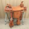 AD Saddlery Wade Tree A Fork Roping Ranch Work Leather Premium Western Horse Saddles for Horses Handmade Equestrian Trail Horse Saddle Tack Size: 10"-18" inches Seat WADE153 (17.5" inches Seat) view 1