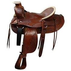 AD Saddlery Wade Tree A Fork Roping Ranch Work Leather Premium Western Horse Saddles for Horses Handmade Equestrian Trail Horse Saddle Tack Size: 10"-18" inches Seat WADE160 (15" inches Seat)