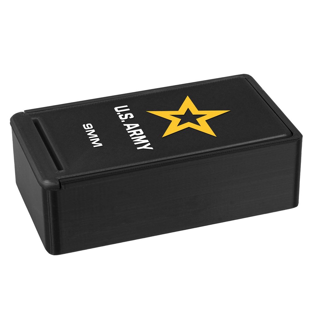 7.62 Design U.S. Army Logo Custom Ammo Storage Boxes - USA Made - Officially Licensed (9MM - 50)