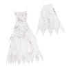 AOKWAWALIY Halloween Ghost Bride Performance Dress Boys and Girls Bloody Bride Outfit for Masquerade Party view 1