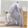 10pcs Kitchen Bags Drawstring Pouch Beach Backpack Drawstring Gym Bag Mesh Equipment Bag Travel Packing Bag Drawstring Bags Beam Port Polyester Child Vegetable Bag White/342 view 4