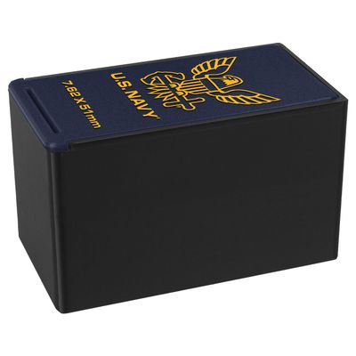 7.62 Design U.S. Navy Logo Custom Ammo Storage Boxes - USA Made - Officially Licensed (7.62x51-50)