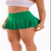 Yknktstc Women Pleated Tennis Skirt with Shorts High Waist Golf Skort Athletic Mini Skirt with Pockets XX-Large Dark Green view 2