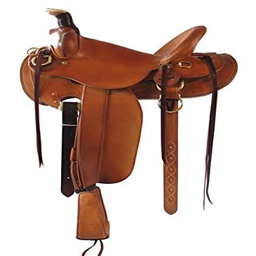 AD Saddlery Wade Tree A Fork Roping Ranch Work Leather Premium Western Horse Saddles for Horses Handmade Equestrian Trail Horse Saddle Tack Size: 10"-18" inches Seat WADE199 (13" inches Seat)