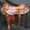 AD Saddlery Wade Tree A Fork Roping Ranch Work Leather Premium Western Horse Saddles for Horses Handmade Equestrian Trail Horse Saddle Tack Size: 10"-18" inches Seat WADE210 (11.5" inches Seat) view 1