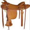 AD Saddlery Wade Tree A Fork Roping Ranch Work Leather Premium Western Horse Saddles for Horses Handmade Equestrian Trail Horse Saddle Tack Size: 10"-18" inches Seat WADE203 (17.5" inches Seat) view 1