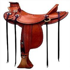 AD Saddlery Wade Tree A Fork Roping Ranch Work Leather Premium Western Horse Saddles for Horses Handmade Equestrian Trail Horse Saddle Tack Size: 10"-18" inches Seat WADE205 (14" inches Seat)