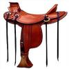 AD Saddlery Wade Tree A Fork Roping Ranch Work Leather Premium Western Horse Saddles for Horses Handmade Equestrian Trail Horse Saddle Tack Size: 10"-18" inches Seat WADE205 (14" inches Seat) view 1