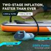 TOPUMP 20PSI Electric Paddle Board Pump TPS300 - High Pressure Rechargeable SUP Pump, Dual Stage Inflation & Deflation, Auto-Off, Suitable for Stand Up Paddle Boards, Boats, Kayaks and Tent view 2