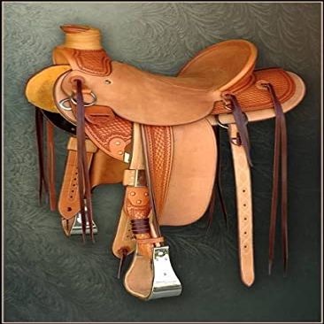 AD Saddlery Wade Tree A Fork Roping Ranch Work Leather Premium Western Horse Saddles for Horses Handmade Equestrian Trail Horse Saddle Tack Size: 10"-18" inches Seat WADE215 (12.5" inches Seat)