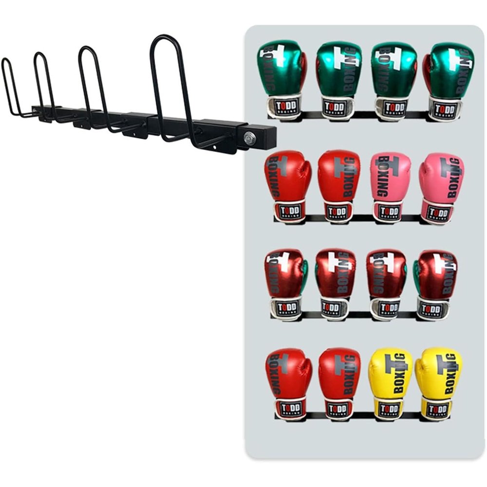 Wall Mount Boxing Glove Storage Rack, Boxing Glove Storage Garage Organizer, for Gym, Classroom Training Facility(1-Pcs)