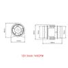 3" Marine Bilge Air Blower 12V 145 view 2
