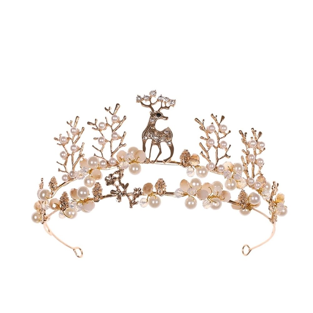 TRUSTTWO Bridal Headdress Welding Fawn Crown Golden Animal Wedding Accessories Girls Hair Accessories Little Princess Gifts The New