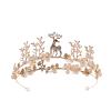 TRUSTTWO Bridal Headdress Welding Fawn Crown Golden Animal Wedding Accessories Girls Hair Accessories Little Princess Gifts The New view 1