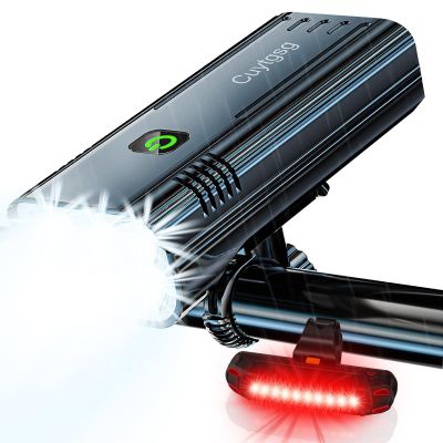 2026 New 5800 Lumen Bike Lights,Super Bright 6 LED Rechargeable Bicycle Light,10 Mode Headlight Taillight,360Rotatable Brackt,Aluminum Waterproof Light,Runtime 48+ hrs,Shockproof for Road,Mountain
