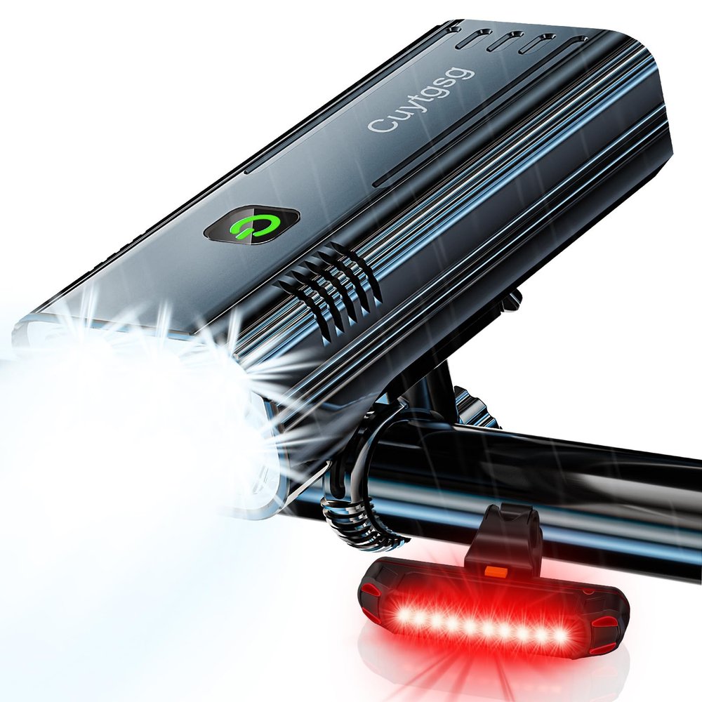 2026 New 5800 Lumen Bike Lights,Super Bright 6 LED Rechargeable Bicycle Light,10 Mode Headlight Taillight,360Rotatable Brackt,Aluminum Waterproof Light,Runtime 48+ hrs,Shockproof for Road,Mountain