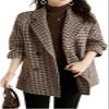 Udeniy Womens Casual Pea Coat Long Sleeve Mid-Long Overcoats Womens Trendy Hooded Outwear Open Front Wool Coat With Pockets view 1