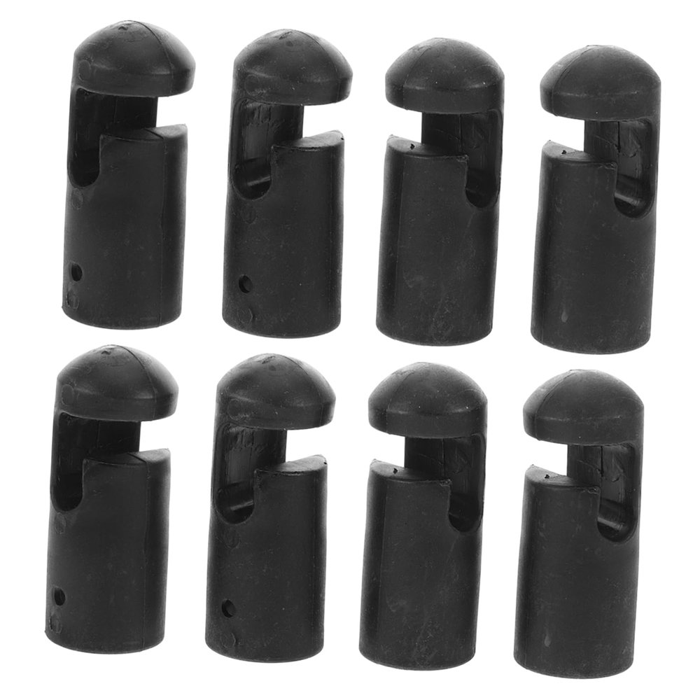 FOYTOKI 8pcs Trampoline Accessories Replacements Trampoline Parts Trampoline Supplies Trampoline Poles Caps Replacement Trampoline Parts Colored Trampoline Caps Black Plastic