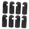 FOYTOKI 8pcs Trampoline Accessories Replacements Trampoline Parts Trampoline Supplies Trampoline Poles Caps Replacement Trampoline Parts Colored Trampoline Caps Black Plastic view 1
