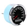 Boat Speedometer Stepper Motor 200KM Red Pointer Speed Gauge 7 Color Backlight for Yacht RV Truck Motorcycle Silver Bezel Black Dial view 1