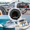 Boat Speedometer Stepper Motor 200KM Red Pointer Speed Gauge 7 Color Backlight for Yacht RV Truck Motorcycle Silver Bezel Black Dial view 2