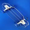 24'' Penny Ghost Board- Acrylic Penny Longboard with LED Wheels for a Smooth Ride- Travel-Size Clear Skateboard Offers Easy Control & Style- Cruise Freely with Skateboard for All Ages- Riptide view 2