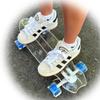 24'' Penny Ghost Board- Acrylic Penny Longboard with LED Wheels for a Smooth Ride- Travel-Size Clear Skateboard Offers Easy Control & Style- Cruise Freely with Skateboard for All Ages- Riptide view 3