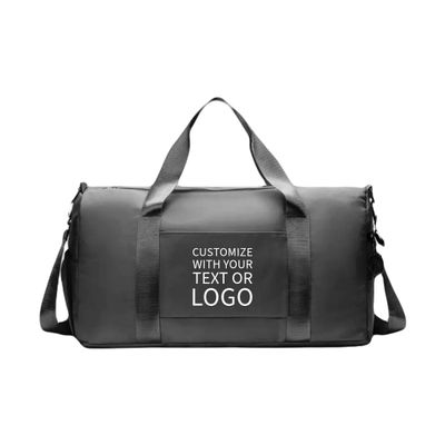 Personalized Gym Bag - Custom Duffle Bag for Men and Women (Grey with your logo)